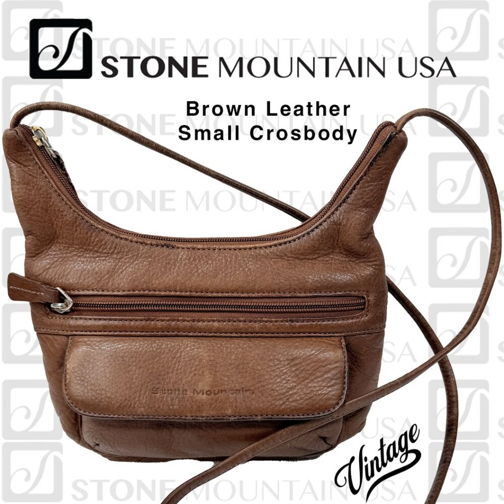 Stone Mountain  Vintage Brown Leather Small Crossbody